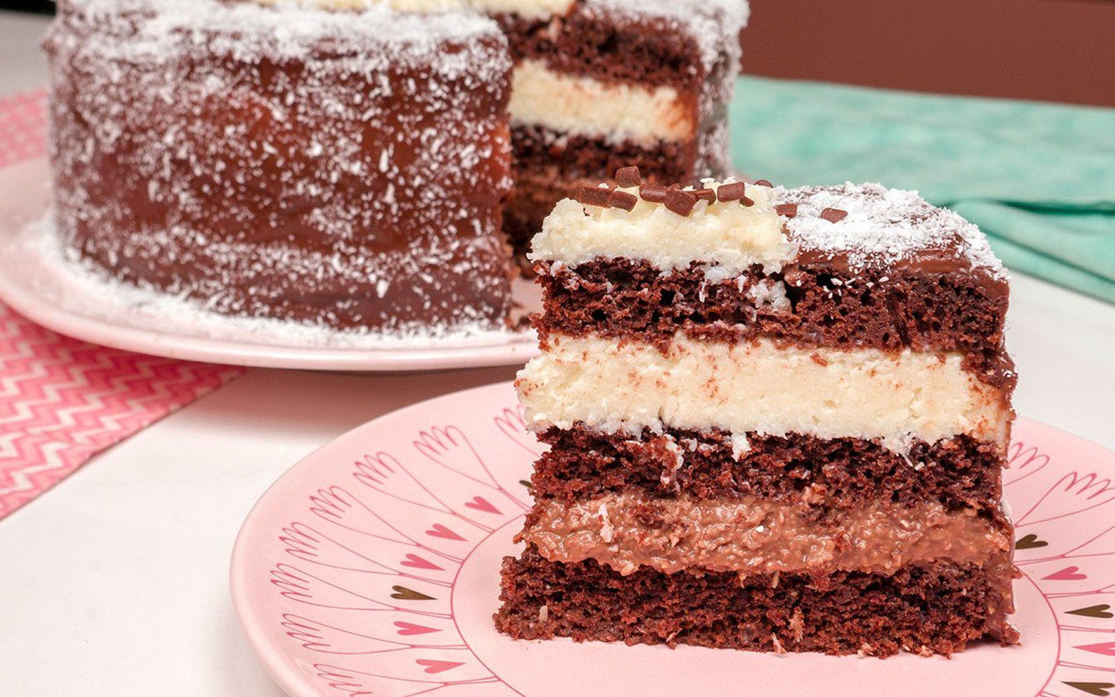 Bolo Prestígio com Ganache