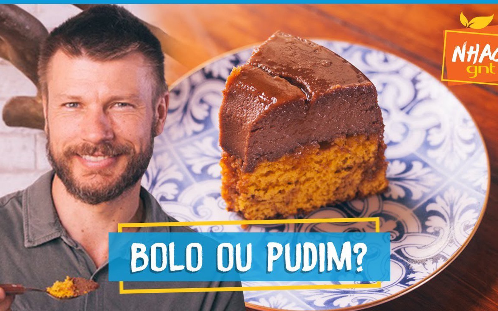 Bolo Pudim de Cenoura com Chocolate