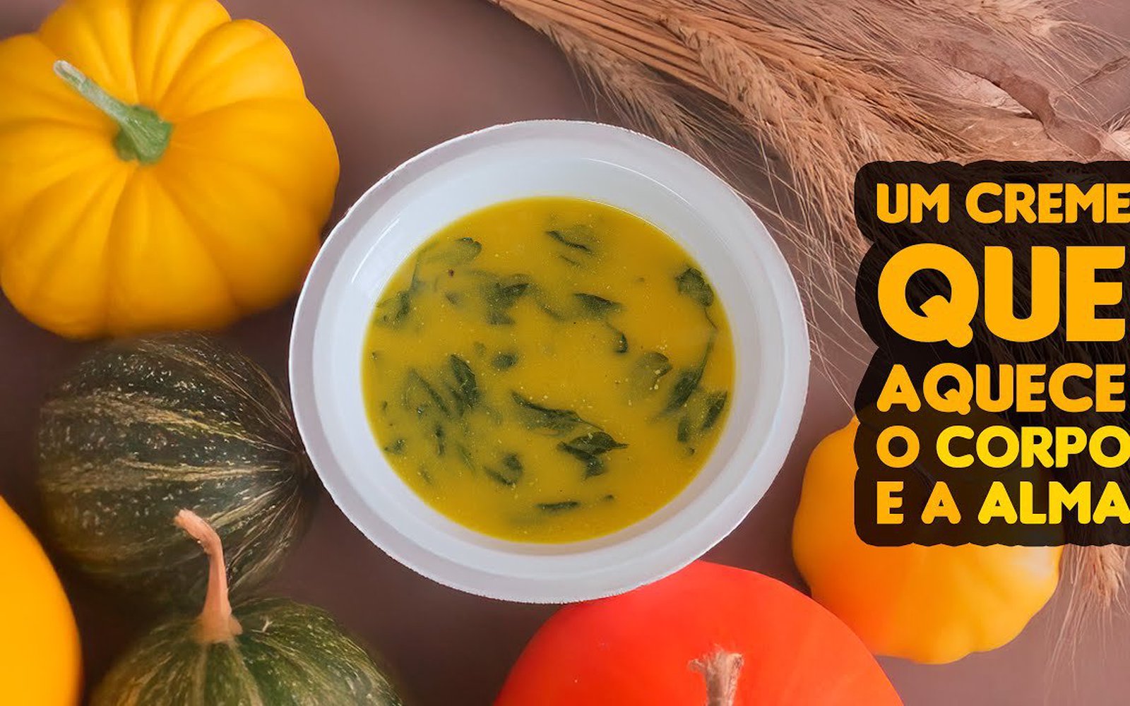 Creme de Abóbora com Espinafres