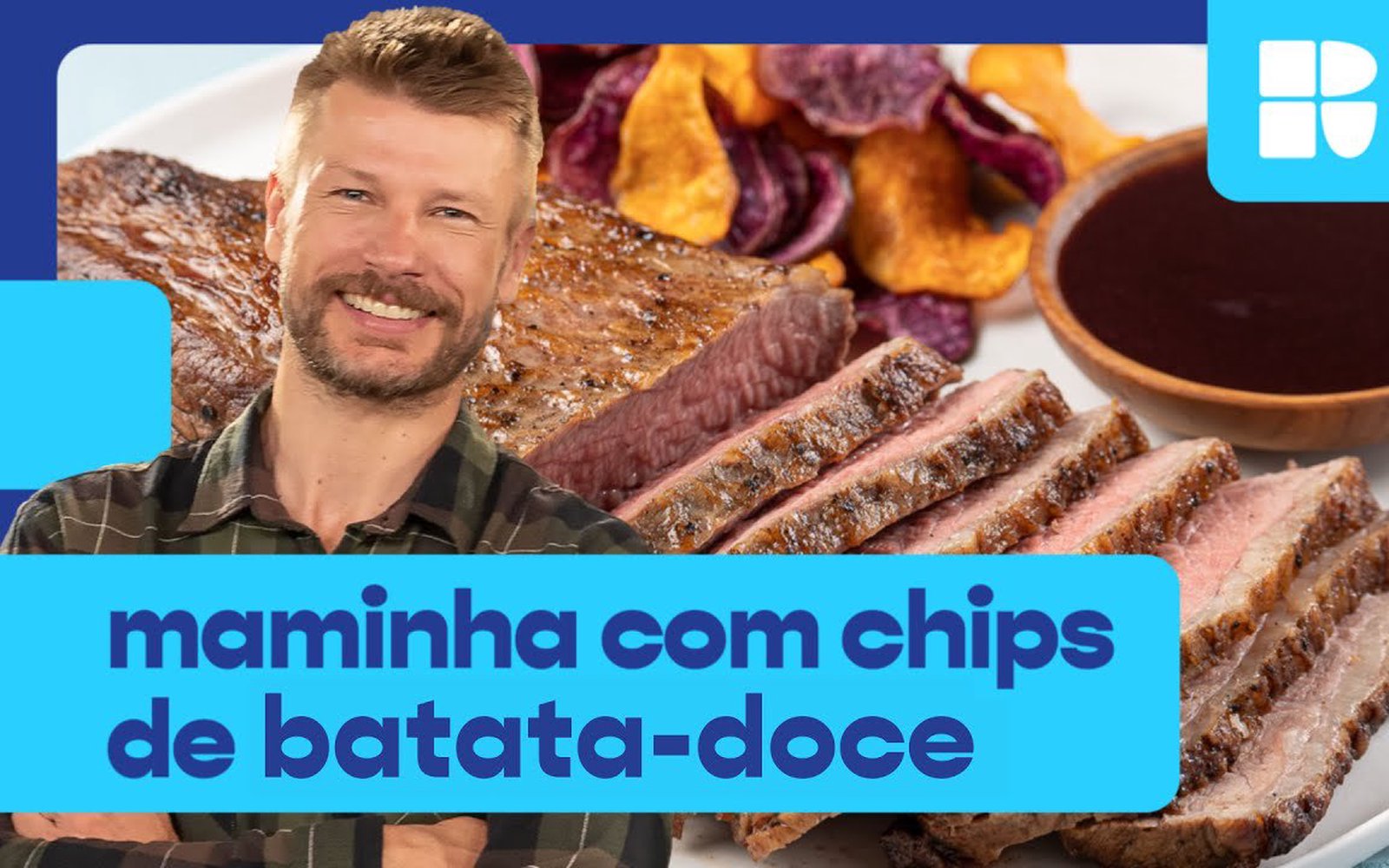 Maminha ao molho de vinho tinto com chips de batata-doce