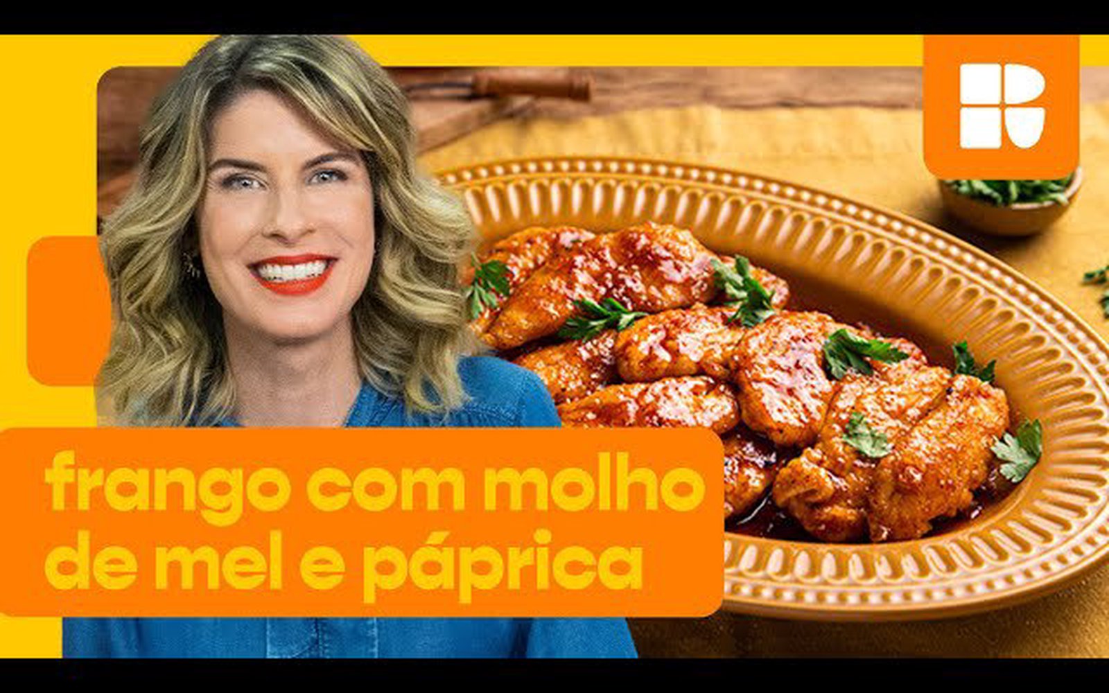 Frango com molho de mel e páprica doce