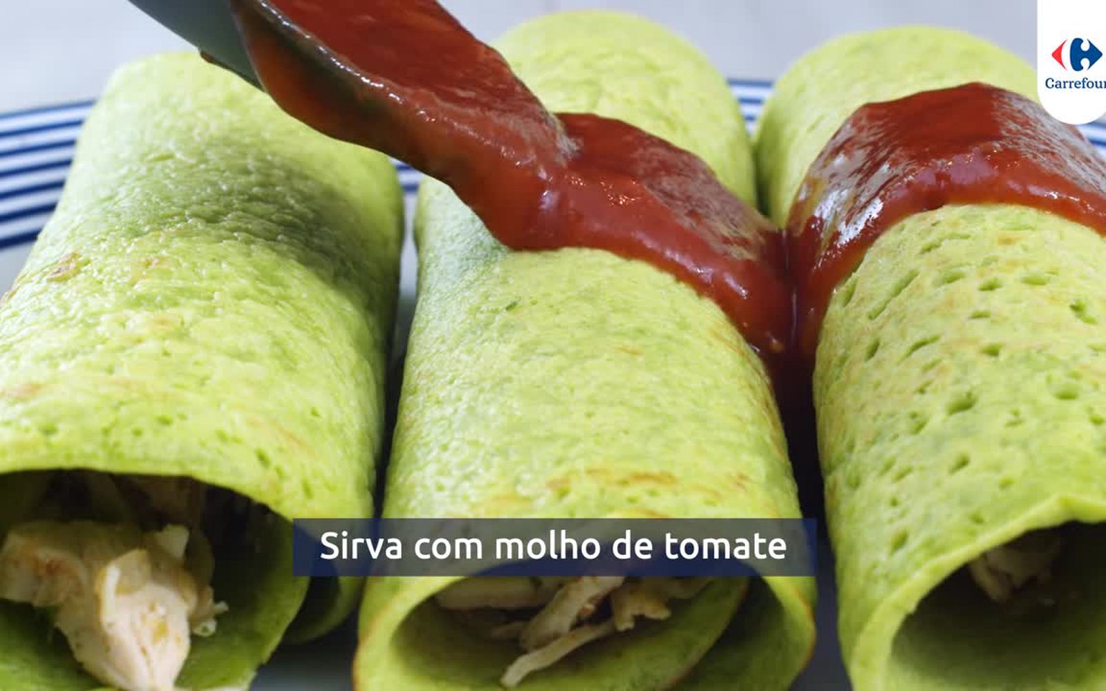 Receita de Panqueca de Couve com Frango