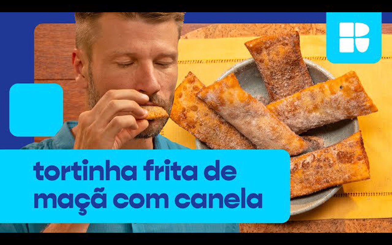 Tortinha frita de maçã com canela