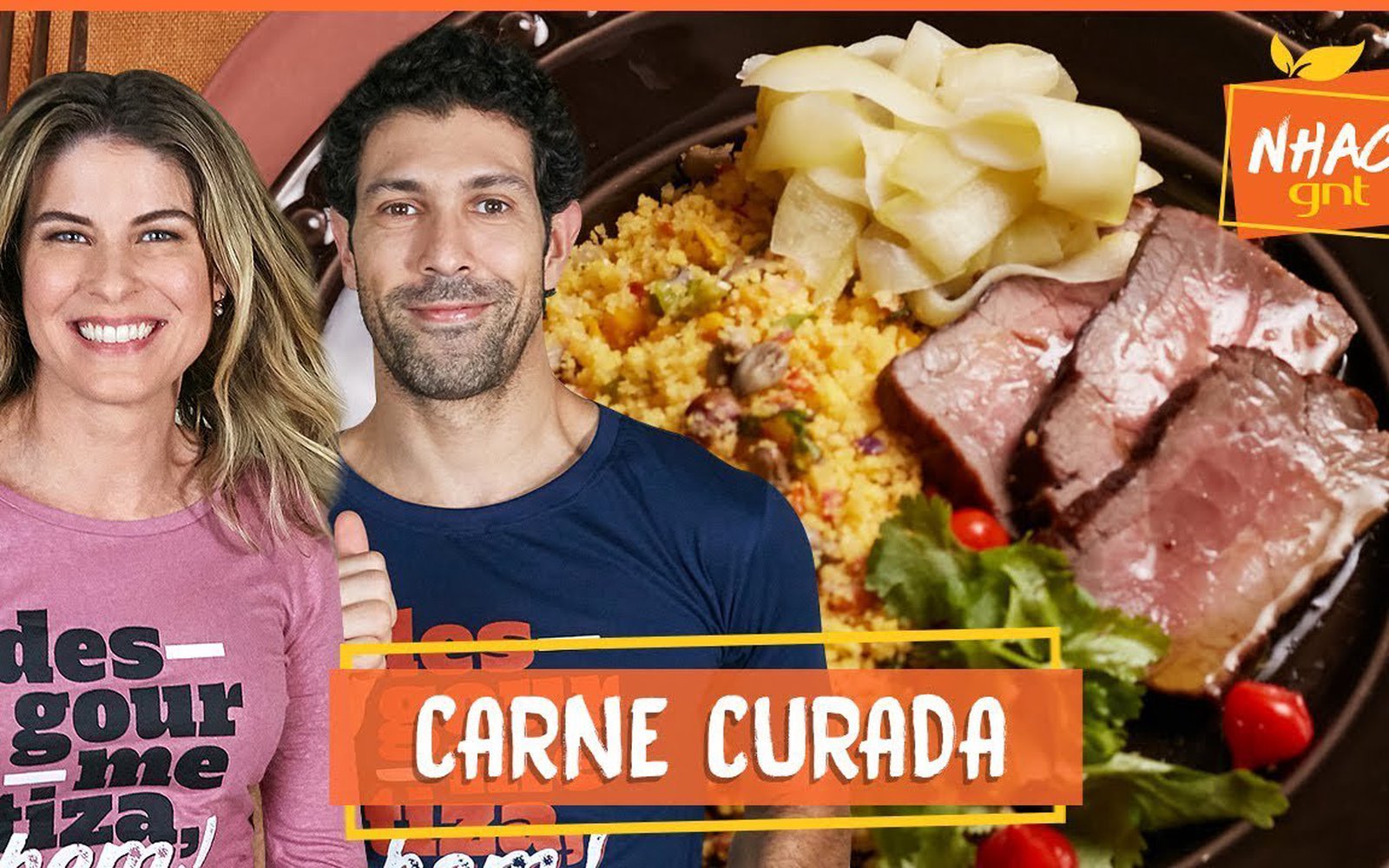 Carne de sol e cuscuz de milho com feijão-verde