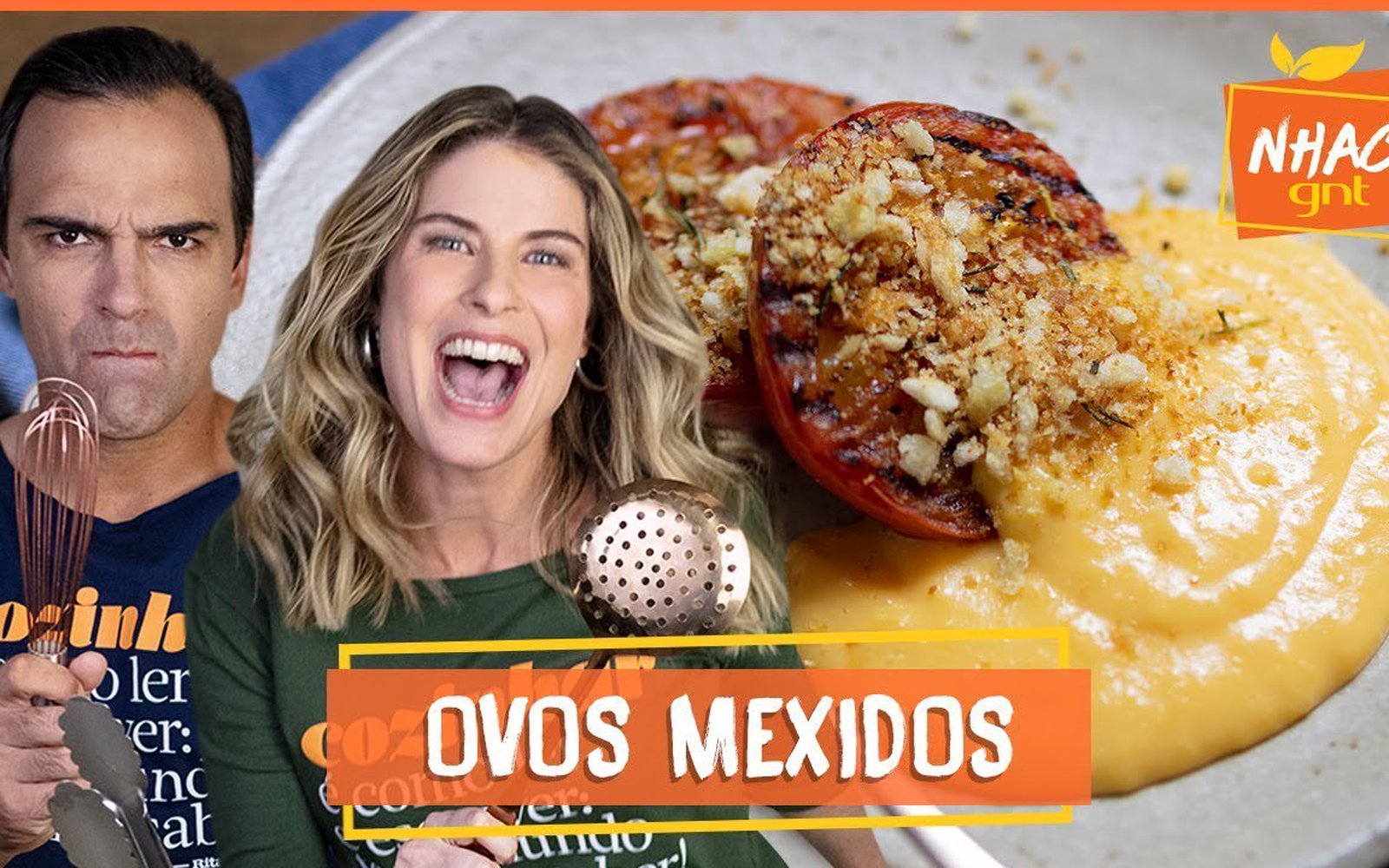 Ovos Mexidos com Cogumelos e Farofa de Pão