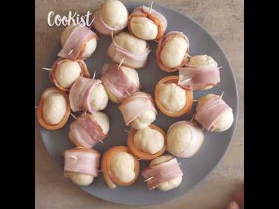Petisco de Queijo e Bacon