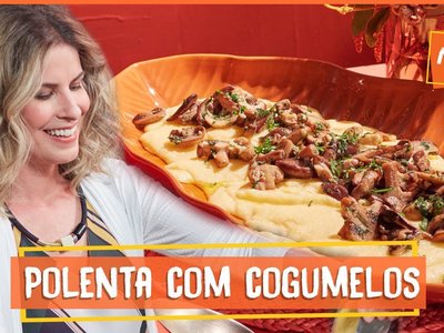 Polenta na pressão com cogumelos