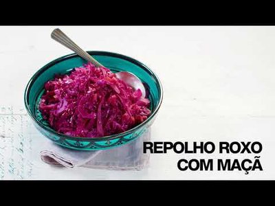 Repolho roxo com maçã