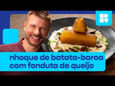 Nhoque de batata-baroa com fonduta de queijo