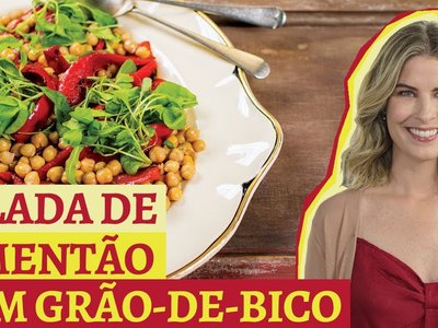 Salada de Pimentão Grelhado com Grão-de-Bico