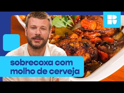 Sobrecoxa de frango com molho de cerveja