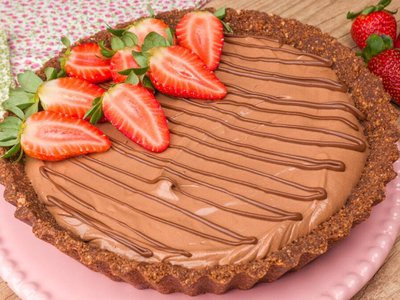 Torta de Nutella com Morangos