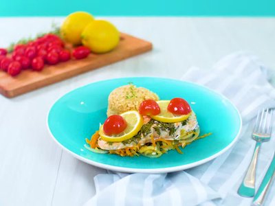 Receita de Papillote de Salmão com Legumes