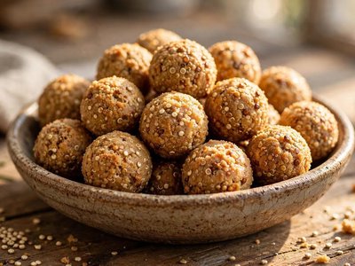 Salgadinho de Quinoa com Queijo na Air Fryer