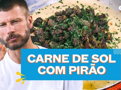 Carne de sol com pirão de leite