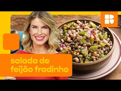 Salada de feijão fradinho e maxixe com molho de melado e pimenta