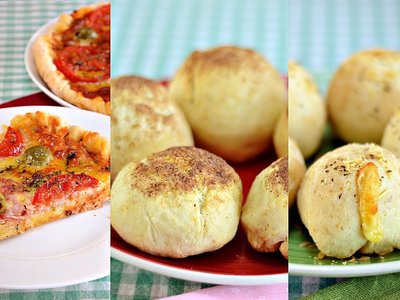 Massa de Cerveja Versátil: Pizza e Pãezinhos Recheados
