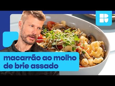Macarrão ao molho de brie assado