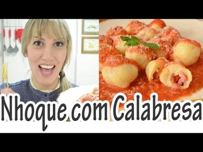 Nhoque de Batata Recheado com Calabresa e Manjericão