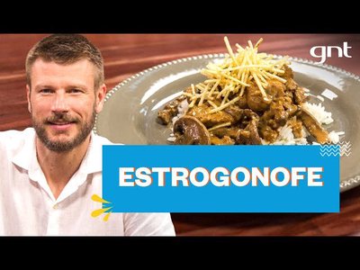 Estrogonofe de Carne com Champignon e Arroz Branco