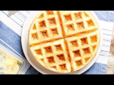 Waffle Americano Fofinho e Crocante
