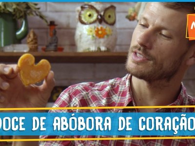 Doce de abóbora em formato de coração