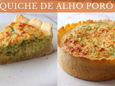 Quiche de Alho-Poró Cremoso