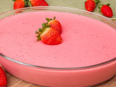 Espuma Rosada Sobremesa de Liquidificador