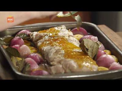 Costela de Porco Assada com Vinho e Geleia de Damasco