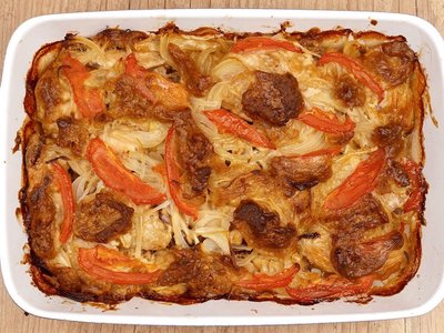 Frango Assado com Creme de Cebola e Maionese