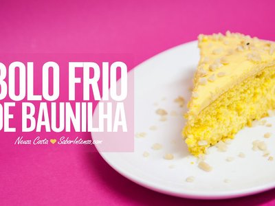 Bolo Frio de Baunilha
