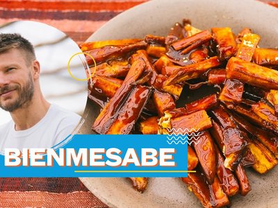 Bienmesabe (sobremesa de banana com calda de rapadura)