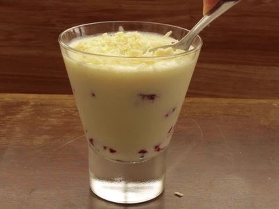 Receita de Mousse de Leite em Pó com Morango