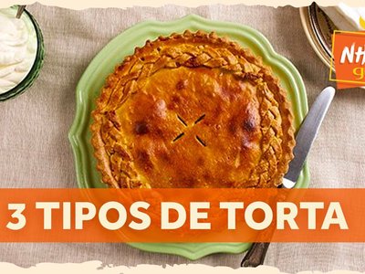 3 Receitas de Tortas: Frango, Palmito e Banana