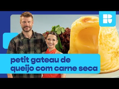 Petit gateau de queijo com carne seca