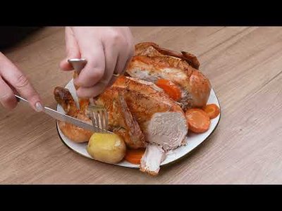 Frango Assado com Batatas e Cenoura