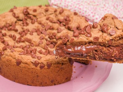 Torta Cookie com Nutella