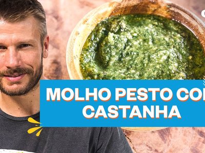 Molho pesto de manjericão com castanha-de-caju