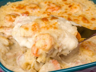 Camarão Gratinado ao Catupiry