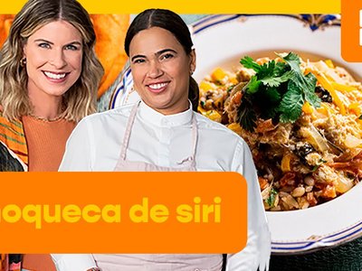 Baião de dois com moqueca sirizada