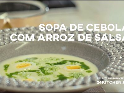 Sopa de Cebola com Arroz de Salsa