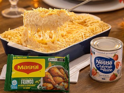 Fricassê de Frango Cremoso com Milho e Queijo Gratinado