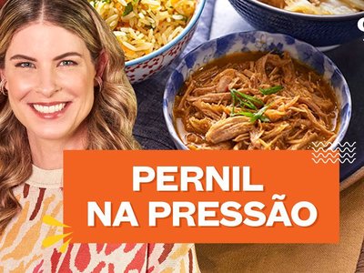 Pernil suíno na panela de pressão com tempero oriental