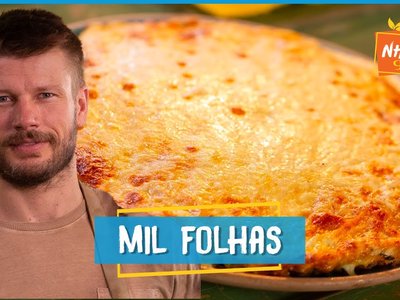 Mil folhas de cenoura com panqueca de espinafre