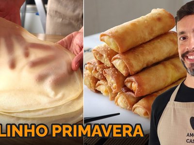 Rolinho Primavera Vegano (Massa para Harumaki ou Egg Roll)
