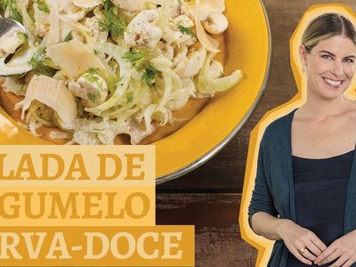 Salada de cogumelo com erva-doce