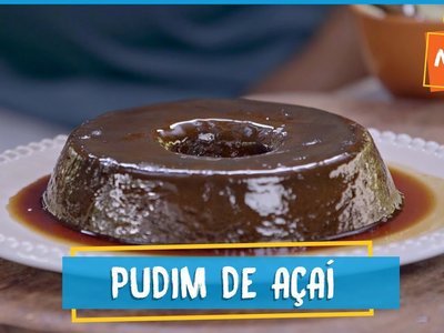 Pudim de açaí