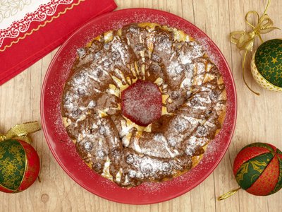 Rosca Natalina de Chocolate Fácil e Fofinha