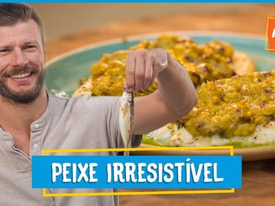 Filé de linguado com molho de avocado apimentado
