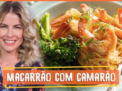 Macarrão com Camarão ao Molho Rosé